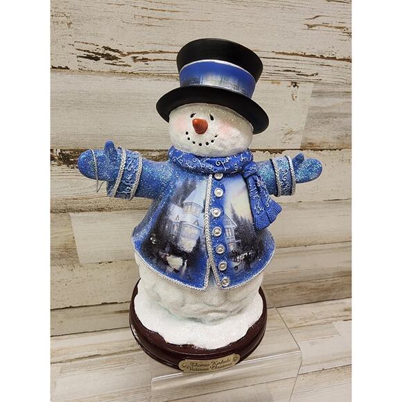 THOMAS KINKADE Bradford Edition First Issue In The Snowman Christmas figurines - Picture 1 of 7